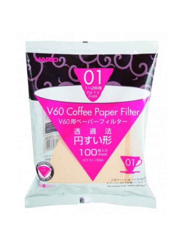 Hario V60 01, 1-2 kops filtre, 100 stk