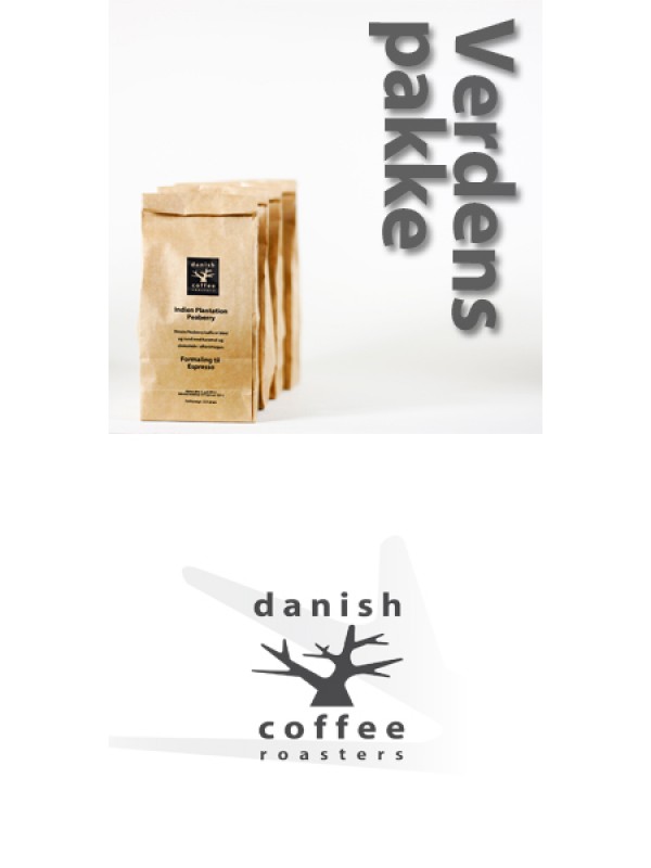 Verdenspakke 4 x 225 gram friskristet kaffe